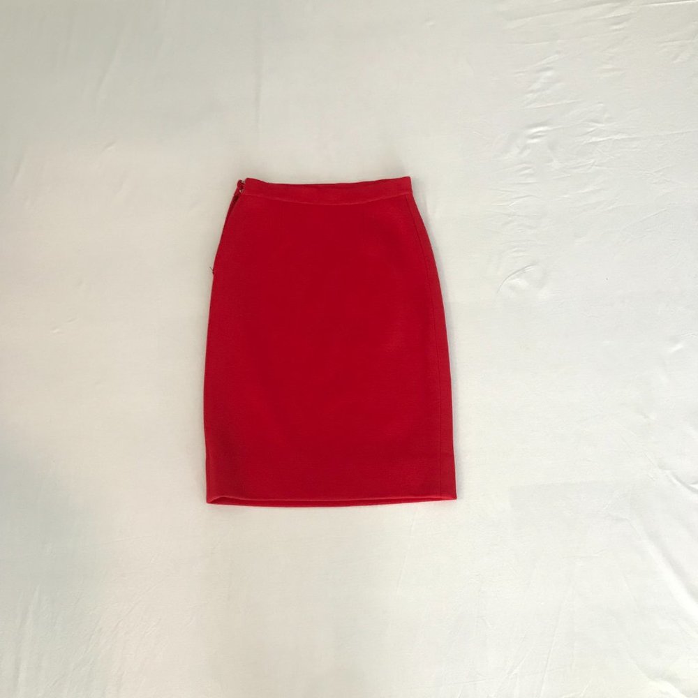 Heavy Vintage Red Pencil Skirt